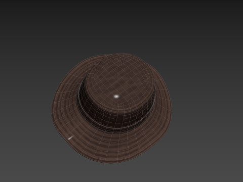 Prop086 Leather Bucket Hat Modelo 3D