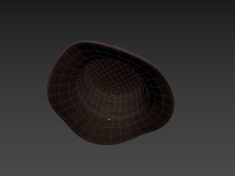Prop086 Leather Bucket Hat Modelo 3D