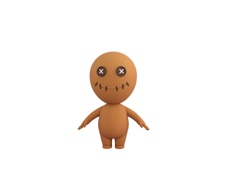 Character182 Rigged Voodoo Doll Modelo 3D