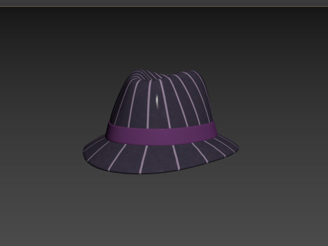 Prop091 Fedora Hat Modello 3D