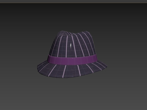 Prop091 Fedora Hat Modello 3D