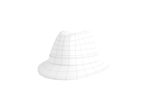 Prop091 Fedora Hat Modello 3D