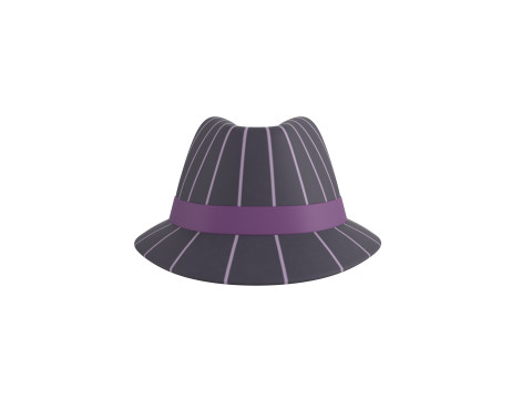 Prop091 Fedora Hat Modello 3D