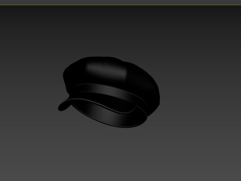 Prop093 Latex Beret Hat Modelo 3D