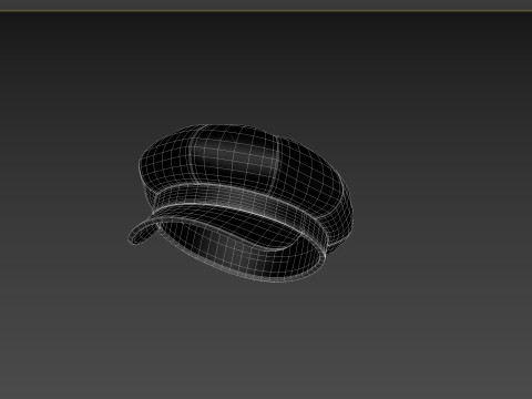 Prop093 Latex Beret Hat Modelo 3D