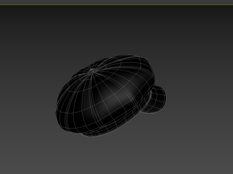 Prop093 Latex Beret Hat Modelo 3D