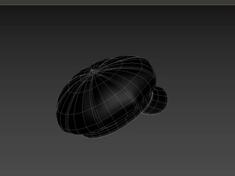 Prop093 Latex Beret Hat 3D Model