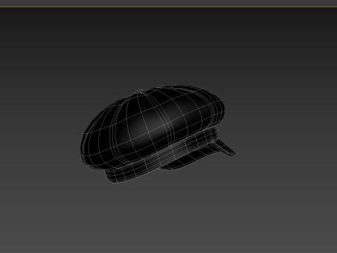 Prop093 Latex Beret Hat Modelo 3D