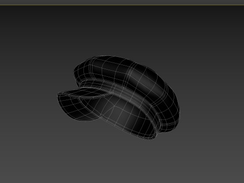 Prop093 Latex Beret Hat Modelo 3D
