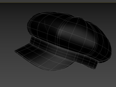 Prop093 Latex Beret Hat Modelo 3D