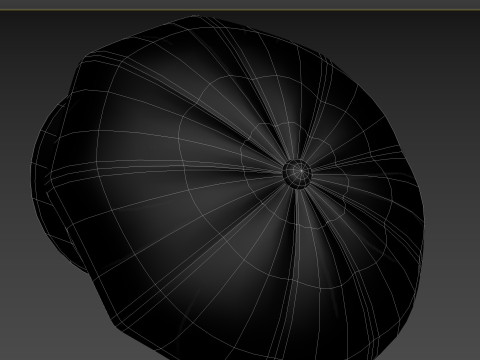 Prop093 Latex Beret Hat Modelo 3D