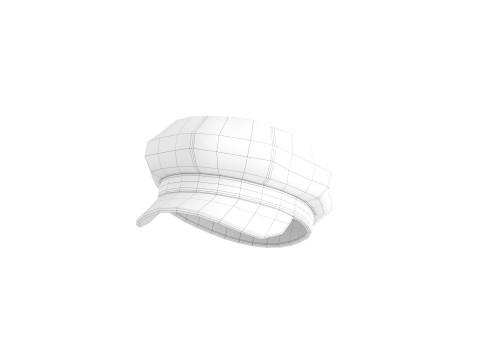 Prop093 Latex Beret Hat Modelo 3D