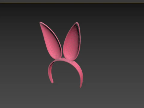 Prop096 Bunny Headband 3D Model