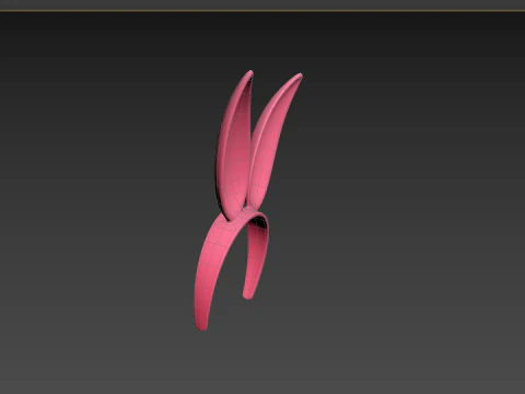 Prop096 Bunny Headband 3D Model