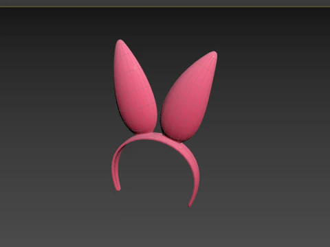 Prop096 Bunny Headband 3D Model