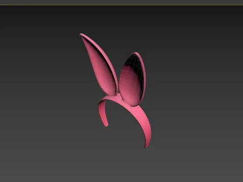 Prop096 Bunny Headband 3D Model