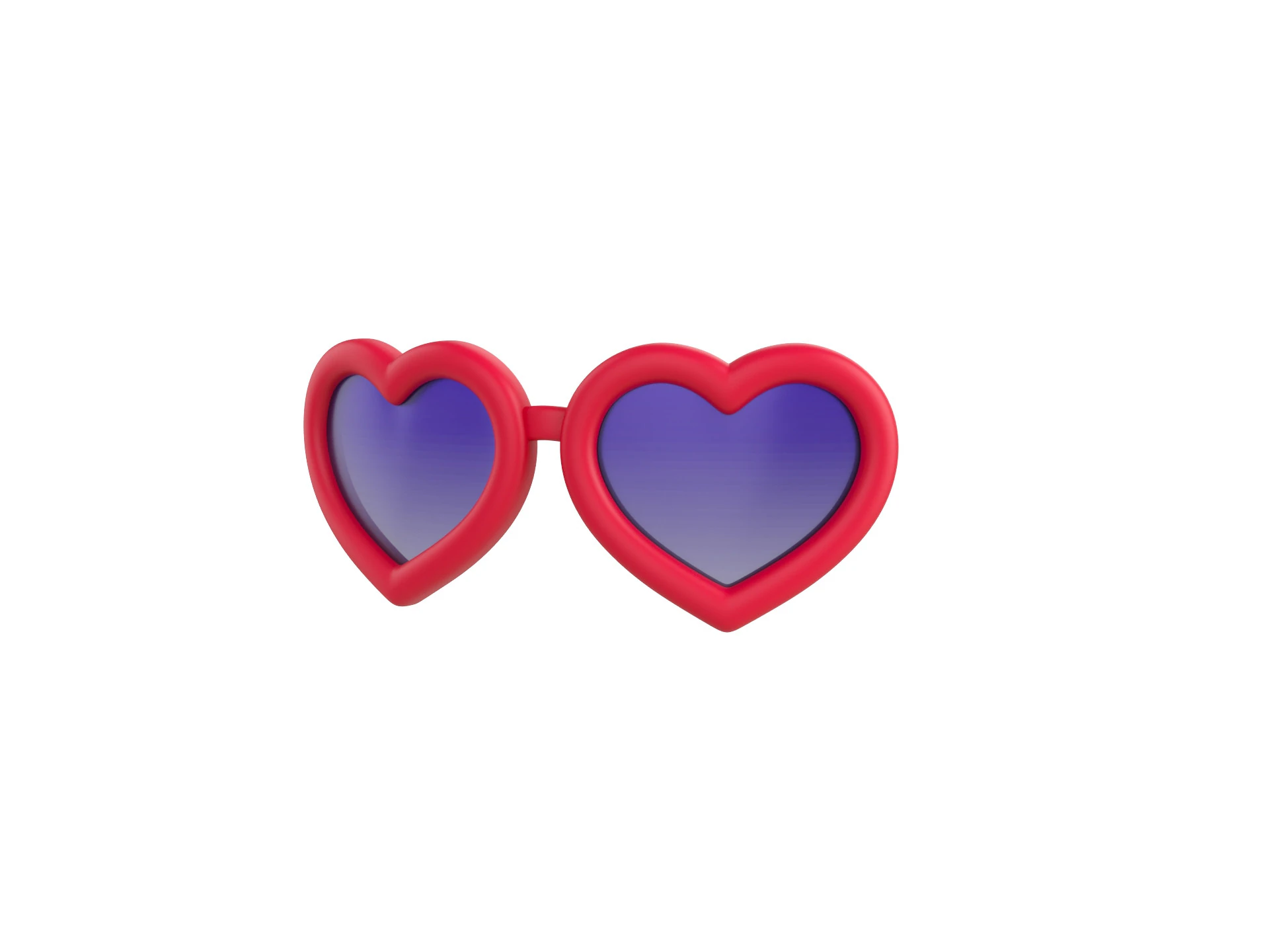 Prop099 Heart Sunglasses 3D Model .c4d .max .obj .3ds .fbx .stl .blend