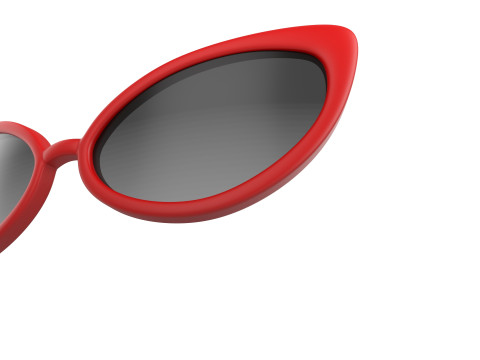 Prop100 Cat Eye Glasses 3D Model
