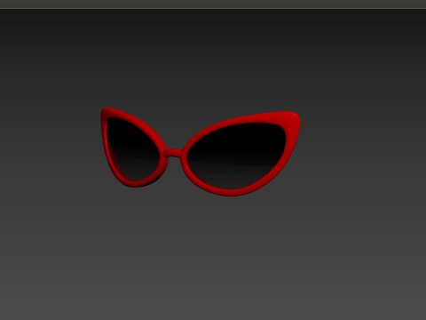 Prop100 Cat Eye Glasses 3D Model