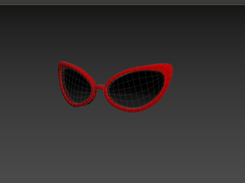 Prop100 Cat Eye Glasses 3D Model