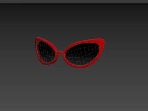 Prop100 Cat Eye Glasses 3D Model