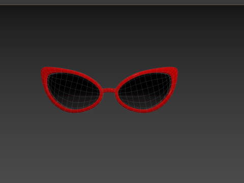 Prop100 Cat Eye Glasses 3D Model