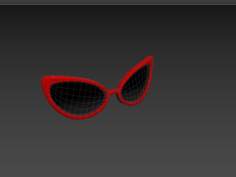 Prop100 Cat Eye Glasses 3D Model