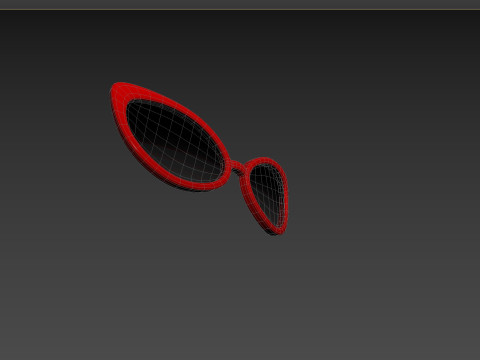 Prop100 Cat Eye Glasses 3D Model