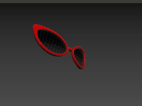 Prop100 Cat Eye Glasses 3D Model
