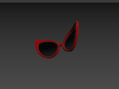 Prop100 Cat Eye Glasses 3D Model