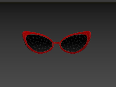 Prop100 Cat Eye Glasses 3D Model