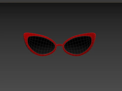 Prop100 Cat Eye Glasses 3D Model