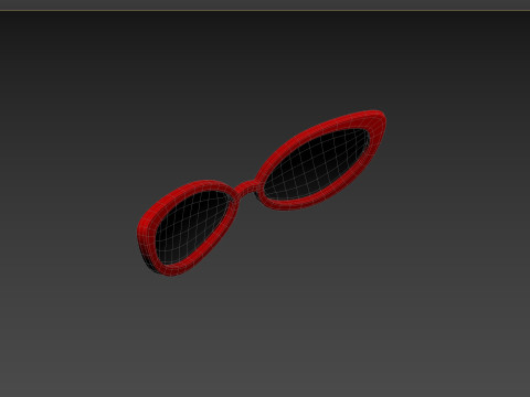 Prop100 Cat Eye Glasses 3D Model