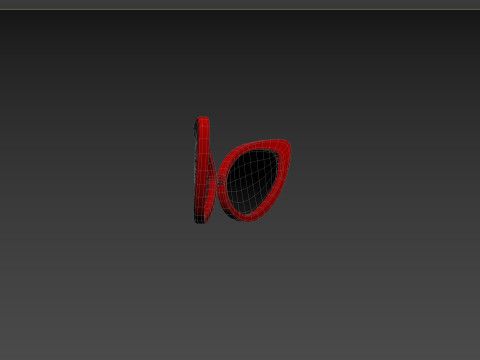 Prop100 Cat Eye Glasses 3D Model