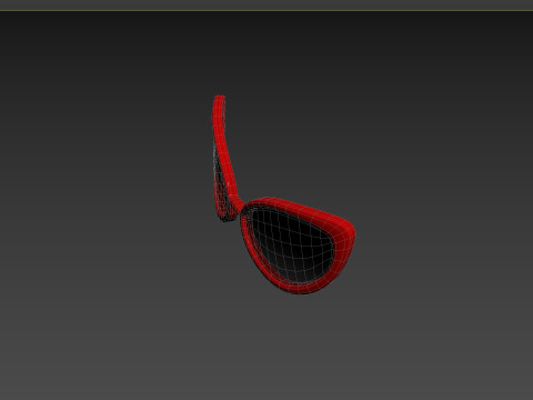 Prop100 Cat Eye Glasses 3D Model