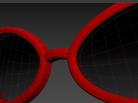 Prop100 Cat Eye Glasses 3D Model