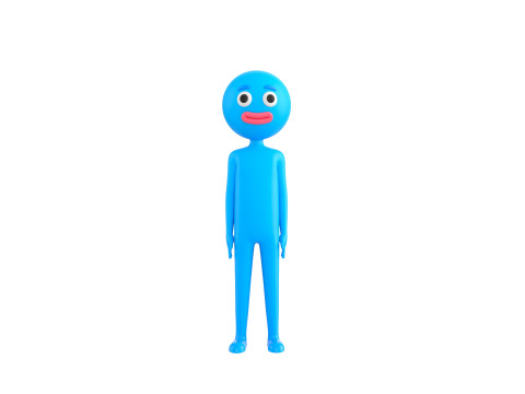 Character183 Rigged Blue Man 3D-Modell