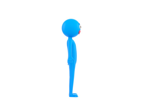 Character183 Rigged Blue Man 3D-Modell