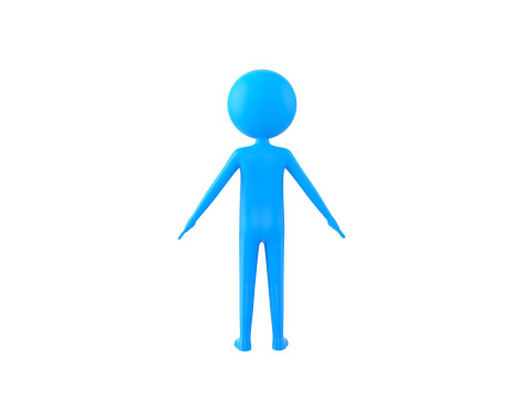 Character183 Rigged Blue Man 3D-Modell