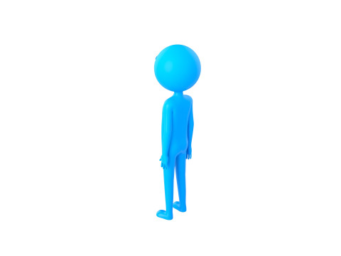 Character183 Rigged Blue Man 3D-Modell
