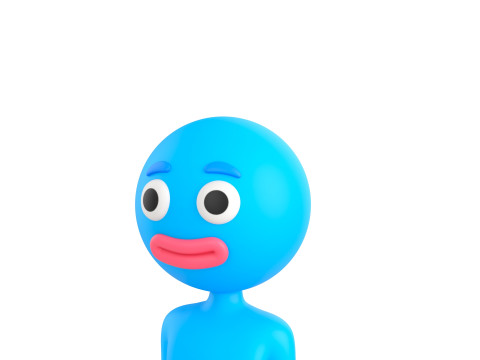 Character183 Rigged Blue Man 3D-Modell