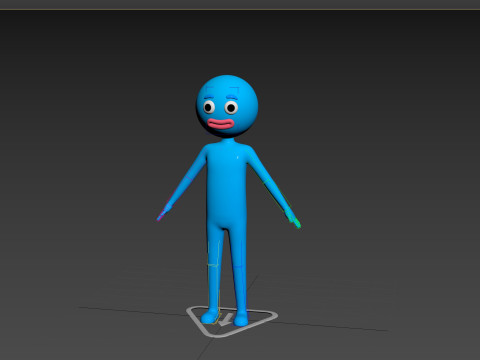 Character183 Rigged Blue Man 3D-Modell