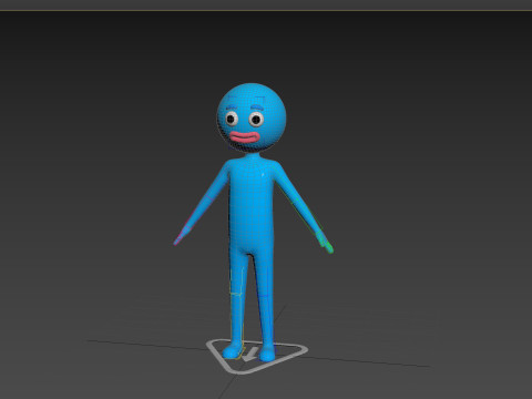 Character183 Rigged Blue Man 3D-Modell