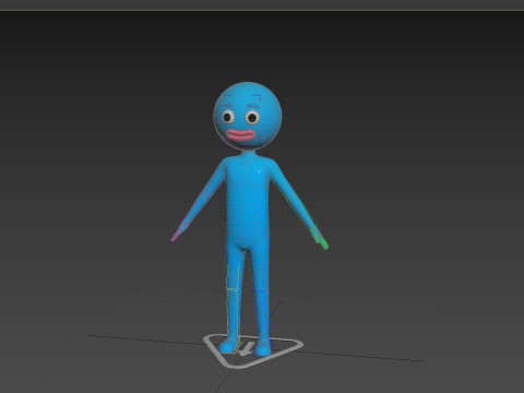 Character183 Rigged Blue Man 3D-Modell