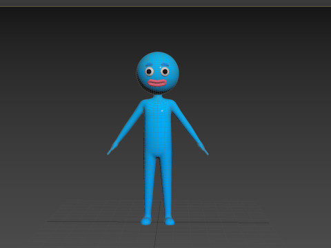 Character183 Rigged Blue Man 3D-Modell