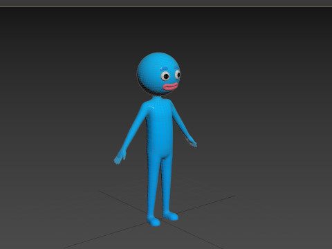 Character183 Rigged Blue Man 3D-Modell