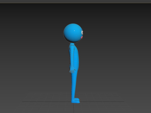 Character183 Rigged Blue Man 3D-Modell