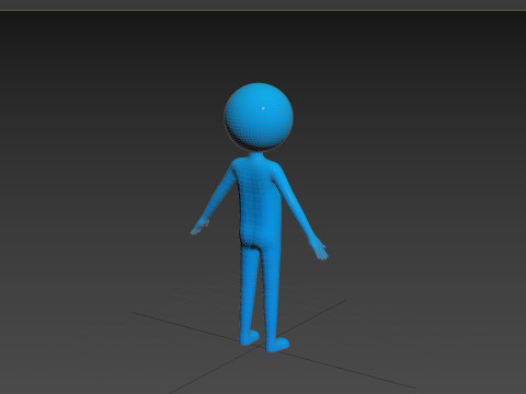 Character183 Rigged Blue Man 3D-Modell