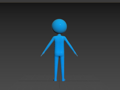 Character183 Rigged Blue Man 3D-Modell