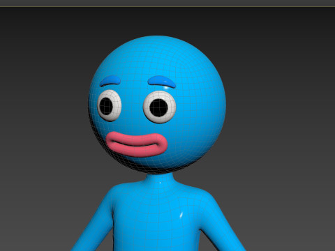 Character183 Rigged Blue Man 3D-Modell
